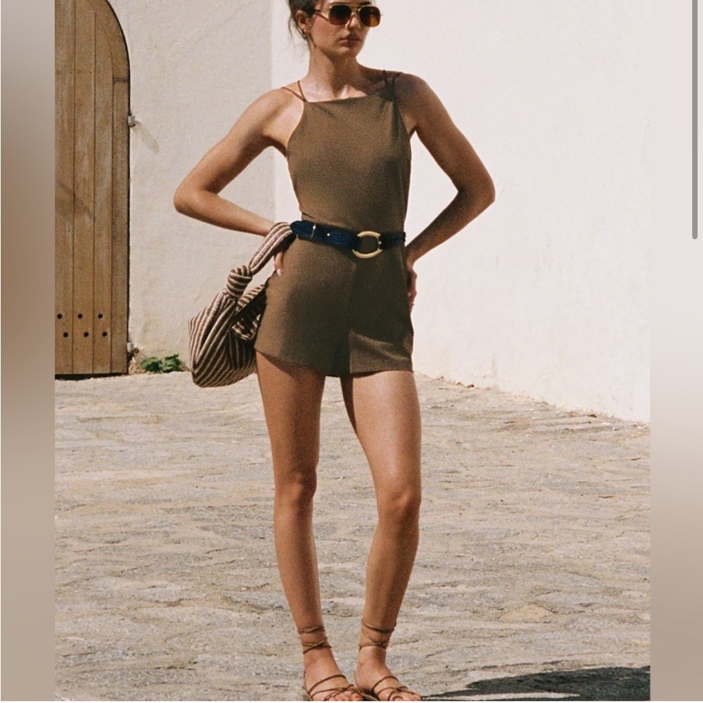 Anthro Strappy Micro Romper NWT